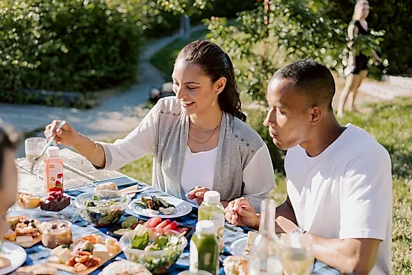 couple having a picnic