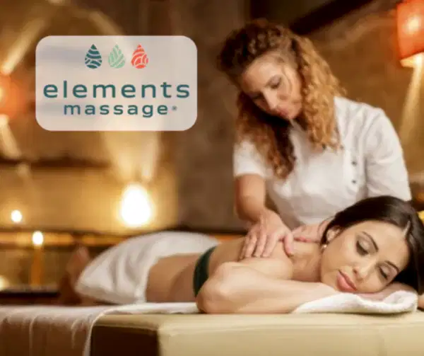 back massage with elements logo
