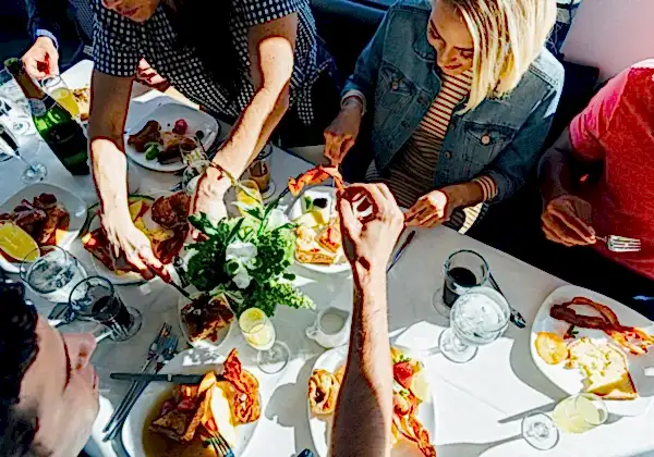 friends enjoying brunch